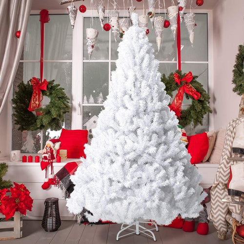 White artificial Christmas tree 6ft (180cm) with metal stand, photo 2
