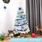 White artificial Christmas tree 6ft (180cm) with metal stand, photo 6