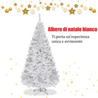 White artificial Christmas tree 6ft (180cm) with metal stand, photo 4