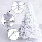 White artificial Christmas tree 6ft (180cm) with metal stand, photo 10