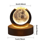 3D crystal ball night light with wooden base, photo 7