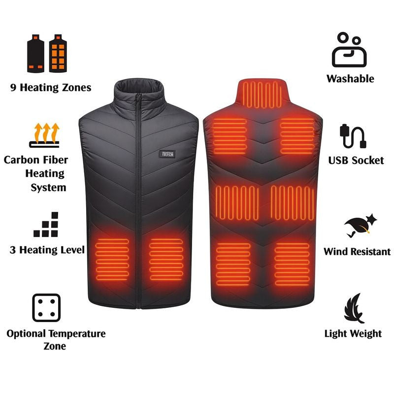 9-zone heated vest with 10,000mAh power bank, photo 3
