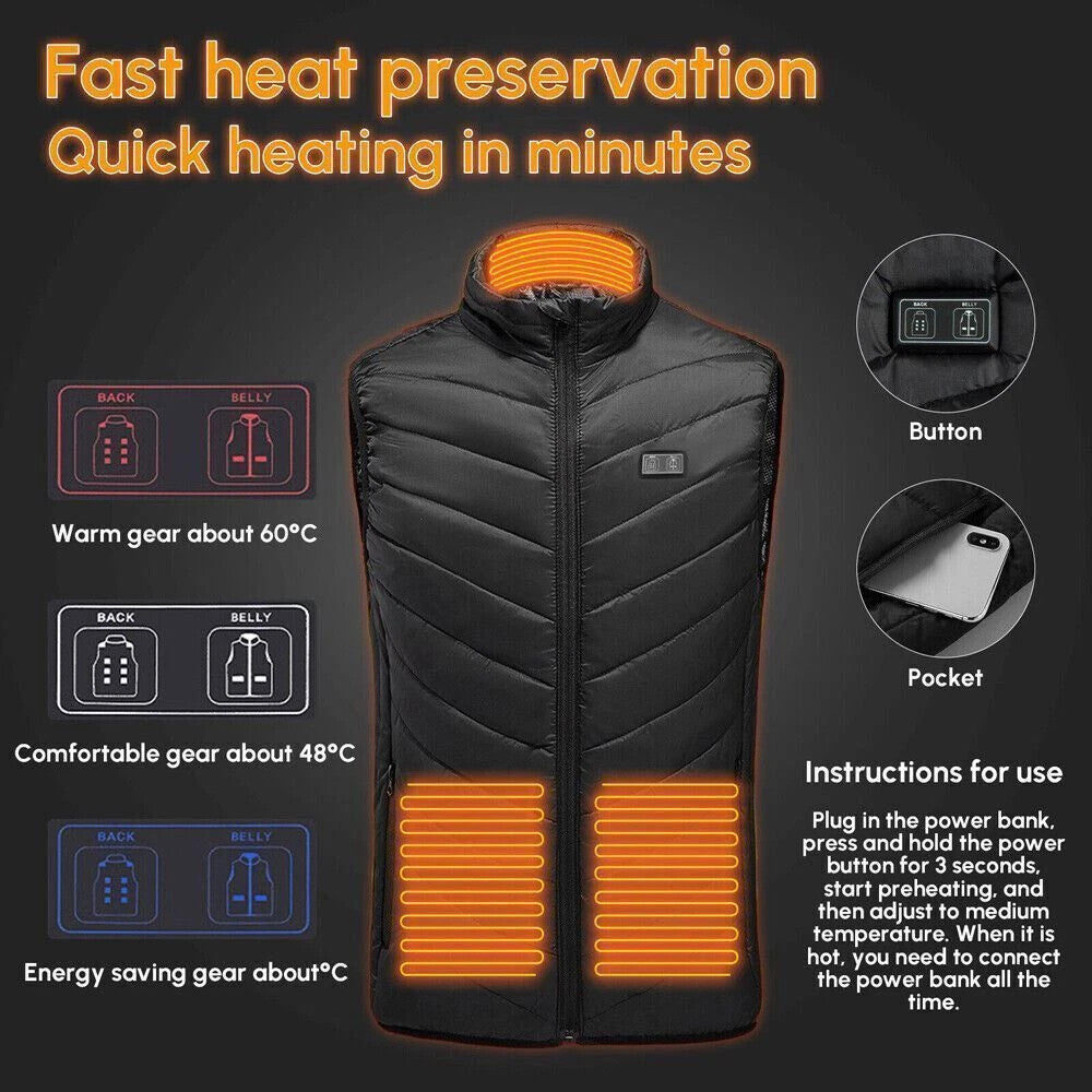 9-zone heated vest with 10,000mAh power bank, photo 4